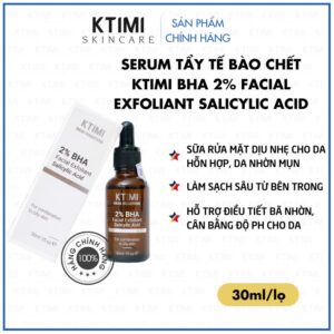 Serum Tẩy Tế Bào Chết KTIMI BHA 2% Facial Exfoliant Salicylic Acid