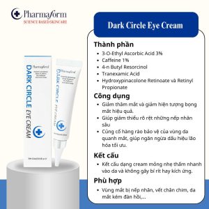 Kem Dưỡng Mắt Chuyên Sâu - Đánh Tan Quầng Thâm, Ngăn Ngừa Lão Hóa PHARMAFORM DARK CIRCLE EYE CREAM