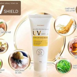 Kem chống nắng Mediworld UV Shield Tone Up Sun Cream make up bảo vệ da