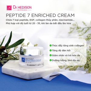 Kem dưỡng giảm nếp nhăn Peptide 7 Enriched Cream Dr.Hedison 50ml