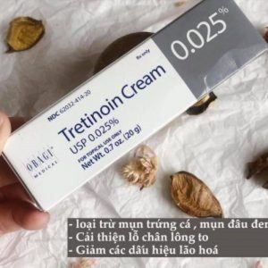 Kem hỗ trợ trị mụn làm đều màu da Obagi TRETIN0IN 0.025% 20gr