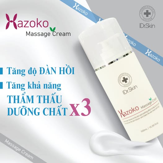 Kem massage mặt iDr.Skin Hazoko Massage Cream cấp ẩm và cải thiện làn da 500ml (IDr Skin)
