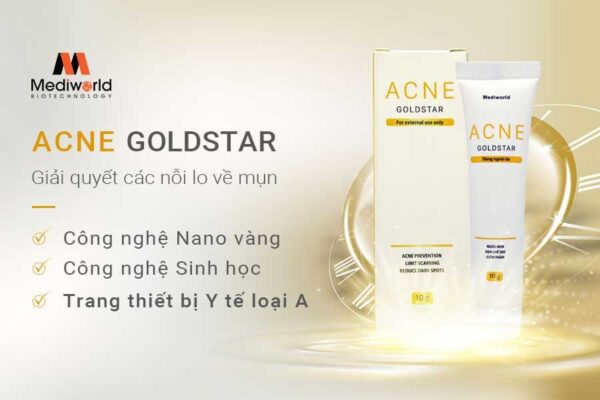 Kem trị mụn Mediworld Acne Goldstar hỗ trợ chăm sóc và xử lý mụn