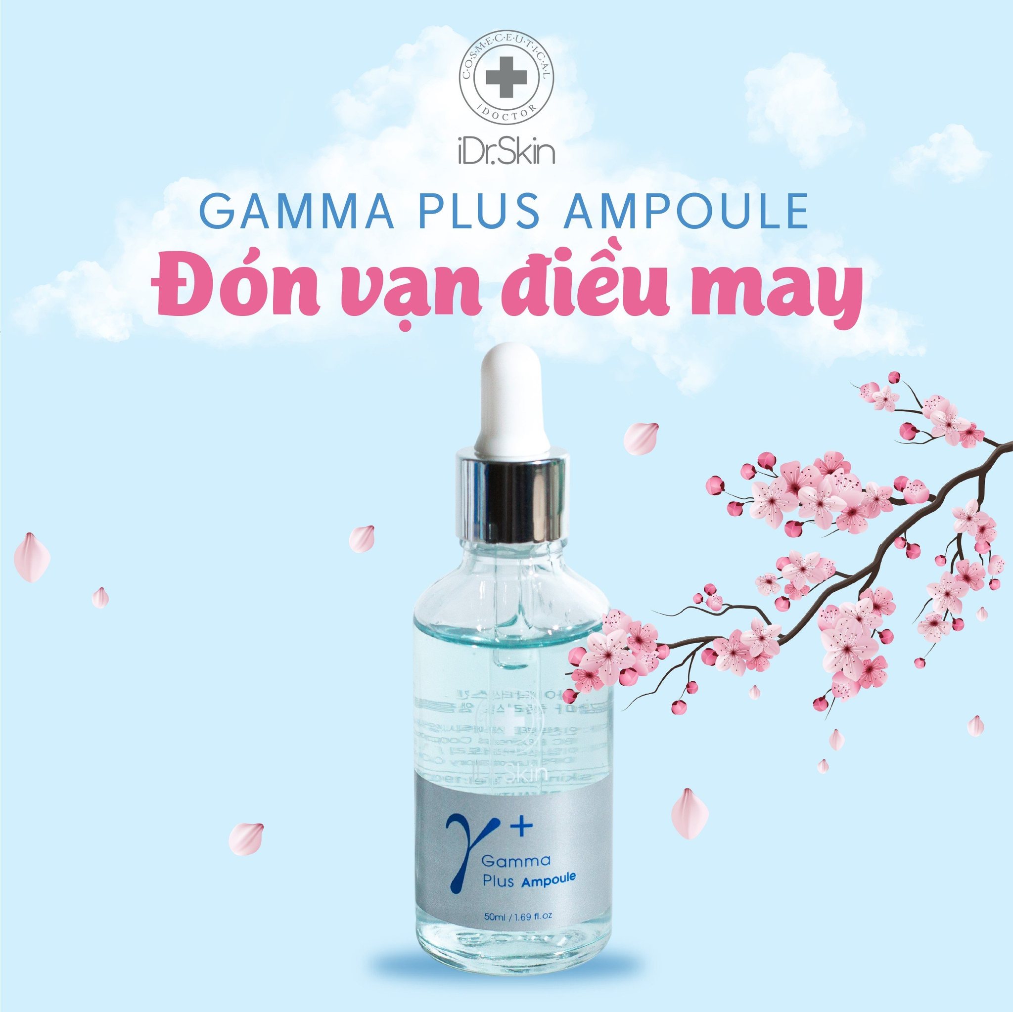 Serum cấp ẩm căng bóng da Idr.Skin Gamma Plus Ampoule 50ml