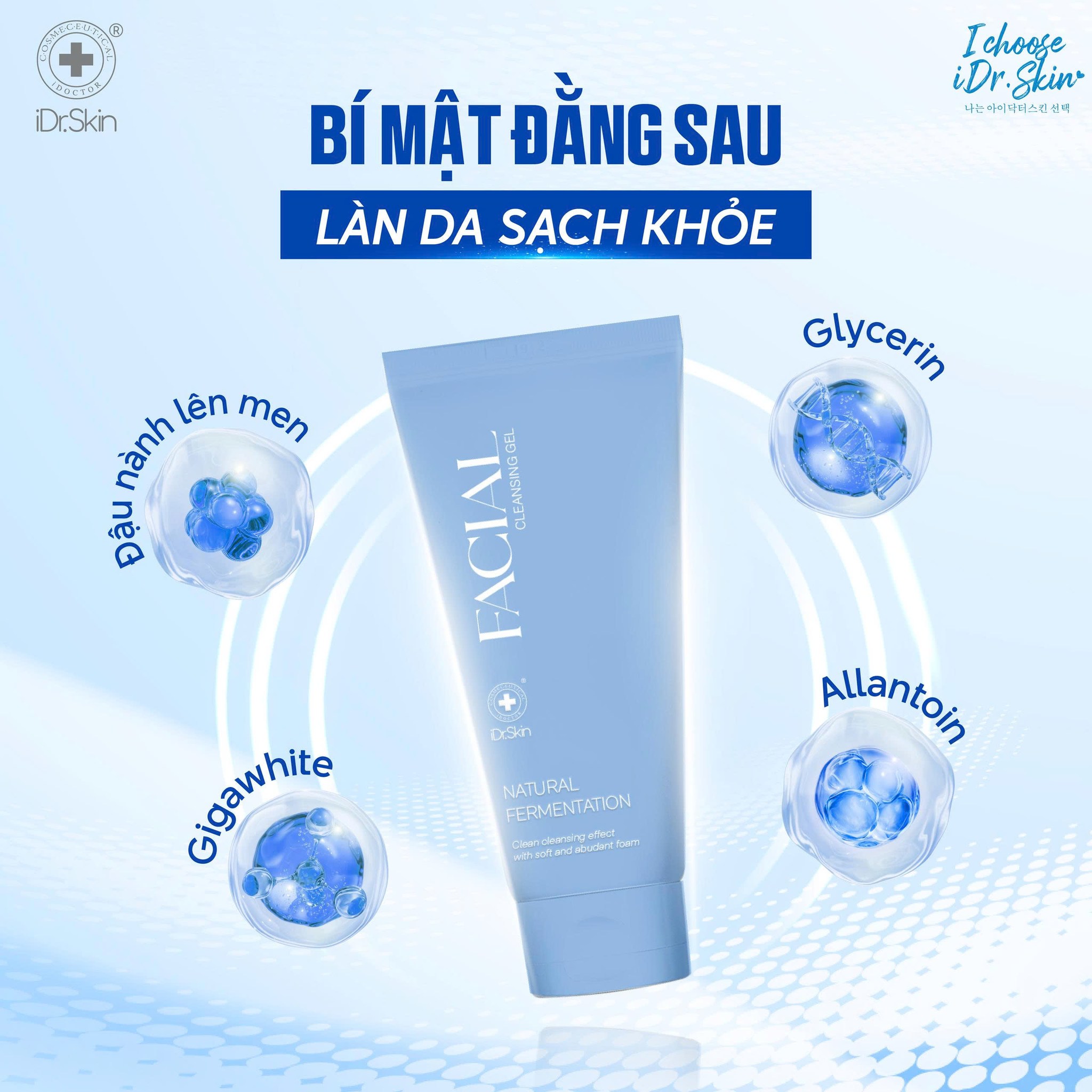 Sữa rửa mặt loại bỏ dầu Idr.Skin Facial Cleansing Gel