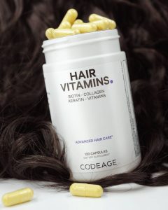 Viên uống hỗ trợ mọc tóc và dưỡng tóc chắc khỏe Codeage Hair Vitamins lọ 120 viên