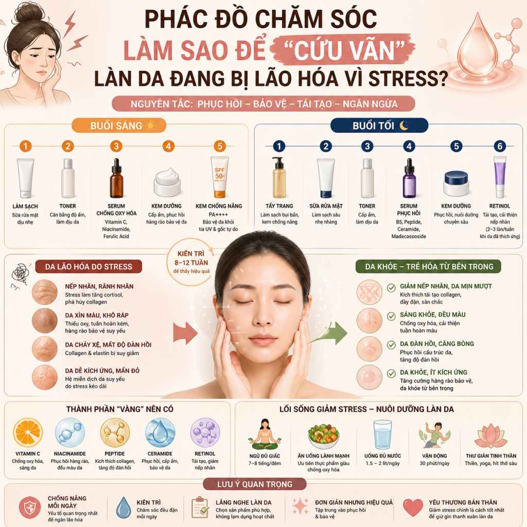 Stress Ảnh Hưởng Thế Nào Đến Lão Hóa Da?