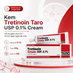 Kem Tretinoin giảm mụn liti ngăn ngừa lão hóa da Taro Usp 0.1% cream của Mỹ 20g
