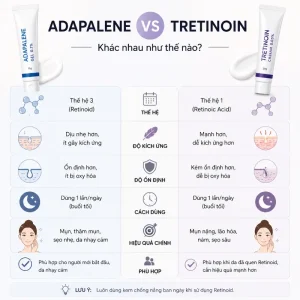 Adapalene Và Tretinoin Khác Nhau Như Thế Nào