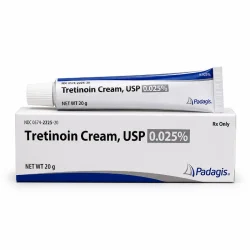 Kem Trị Mụn, Mờ Thâm, Trẻ Hóa Da Tretinoin Padagis Perrigo 0.025% USP Cream Mỹ 20g