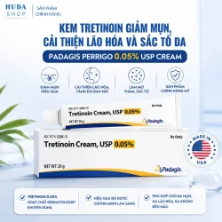 Kem Trị Mụn, Mờ Thâm, Trẻ Hóa Da Tretinoin Padagis Perrigo 0.05% USP Cream Mỹ 20g