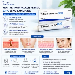 Kem Trị Mụn Và Chống Lão Hóa Tretinoin Padagis Perrigo 0.1% USP Cream Mỹ 20g