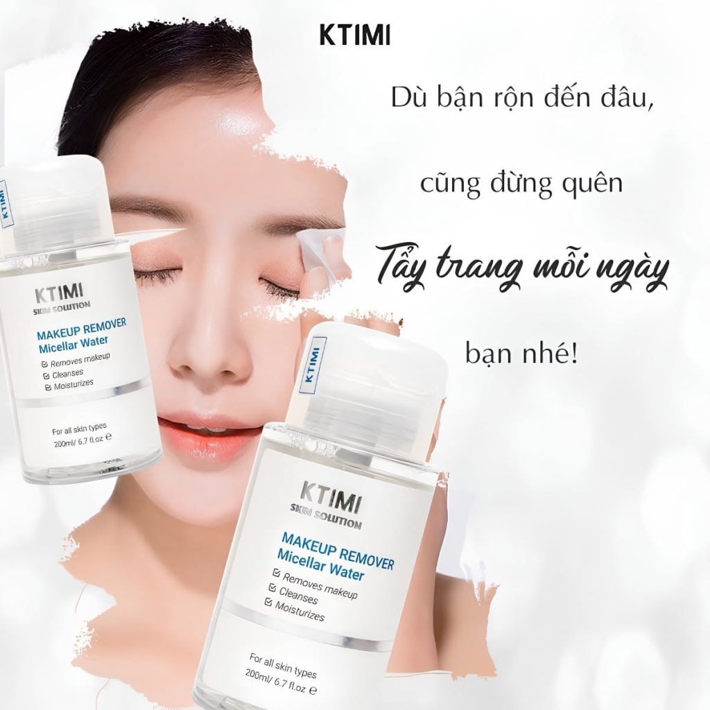Nước Tẩy Trang KTIMI Có Làm Sạch Kem Chống Nắng Không