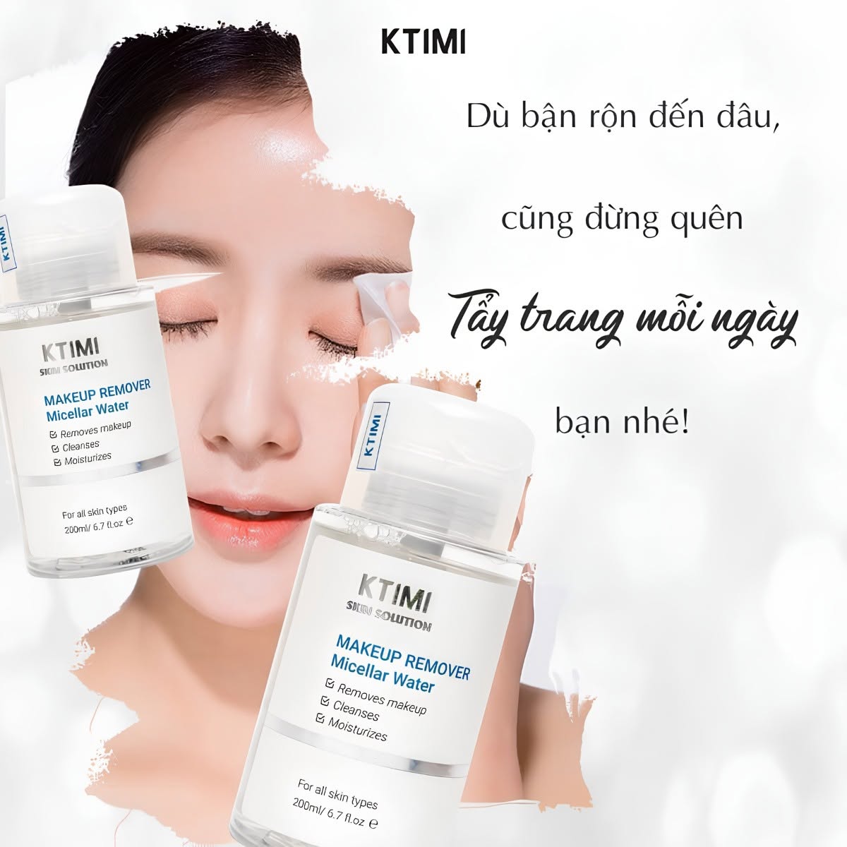 Nước Tẩy Trang KTIMI Có Làm Sạch Kem Chống Nắng Không